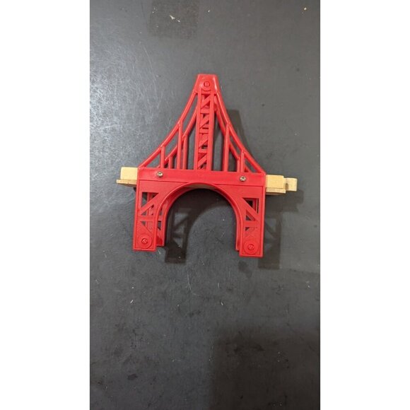 TRK Red Toy Train Bridge For Wooden Railway Sets  replacement Thomas Brio - Picture 2 of 2
